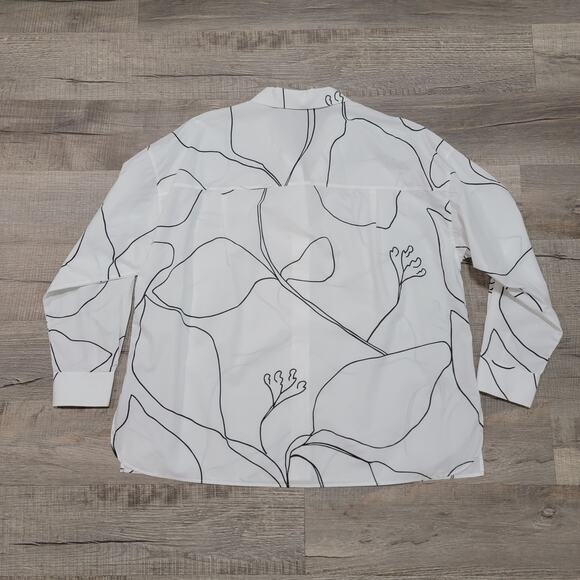 Lafayette 148 New York White Button Down Shirt - Picture 2 of 6